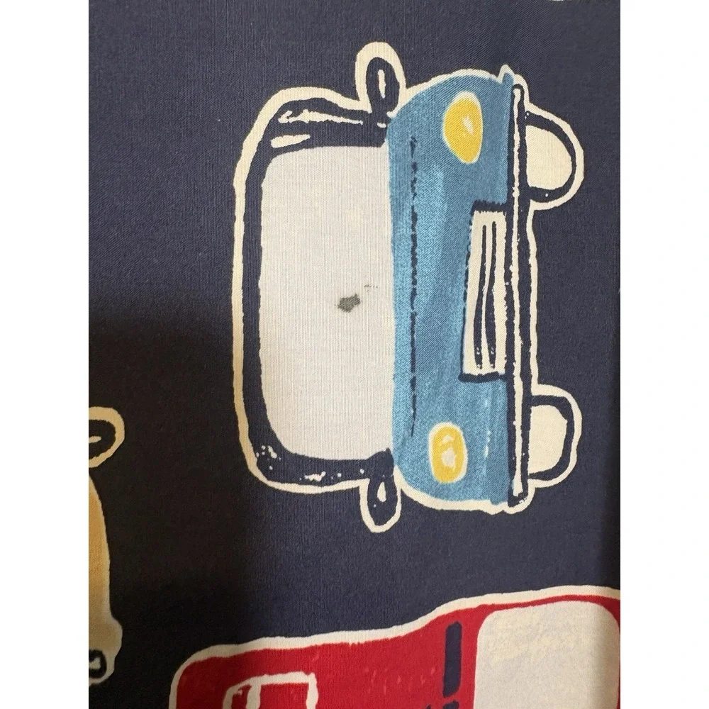 Pottery Barn Kids Transportation Duvet Cover Full-queen Navy Blue Car Bus Truck‎